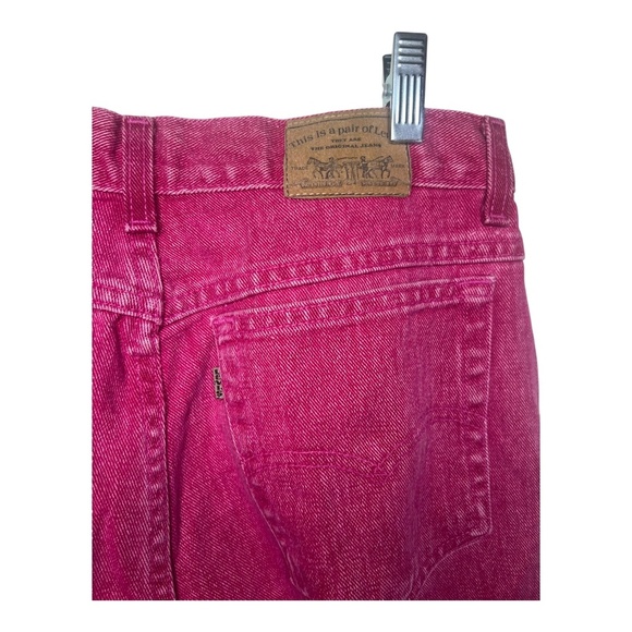 Vintage Pink Levi's 900 Series Denim Mom Jeans 90's (31x30.5) - Picture 3 of 5